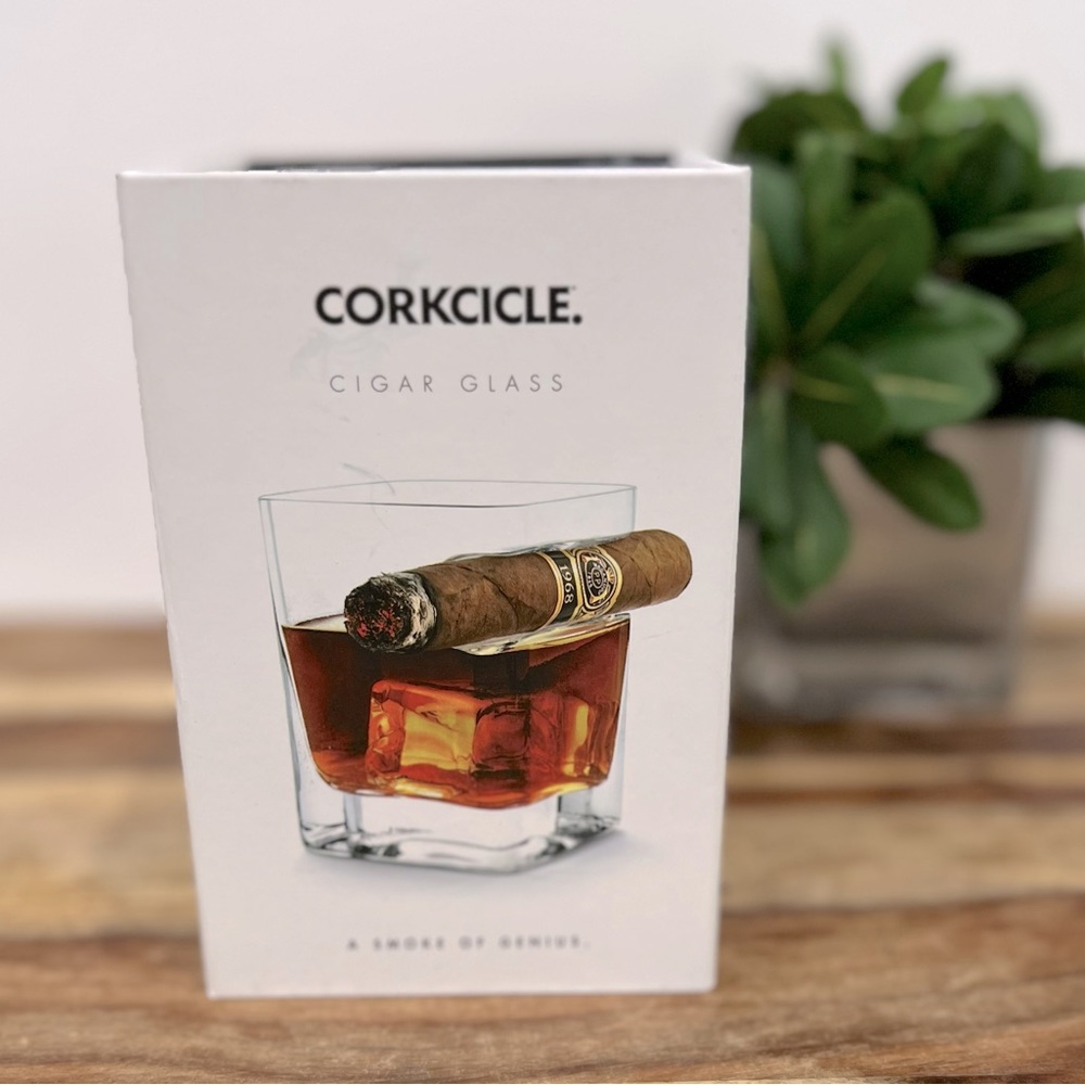 CORKCICLE - Double Old-Fashioned Whiskey Cigar Glass • Handmade / New In Box